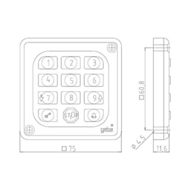 CODY LIGHT CODEKLAVIER + CENTRALE (230V / IP 54-65)  GEBA HS