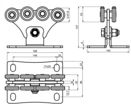 CAIS SPEED SE Achtwielstrolley small (HO)