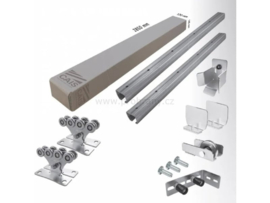 CAIS E-Box M 6.0 Complete set vrijdragende schuifpoortbeslag tot 4m doorgang. Verzinkt, alle componenten in een verpakking (HO)