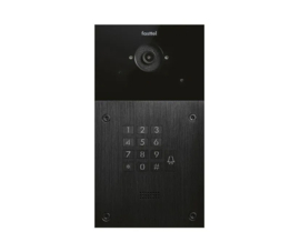 FT600VKK | Videokit Plug & Play: Buitenpost 1 knop+ codeklavier, zowel in-als opbouw 216x116mm + Monitor 7" wifi + 4xApp licentie + PoE switch  (HO)