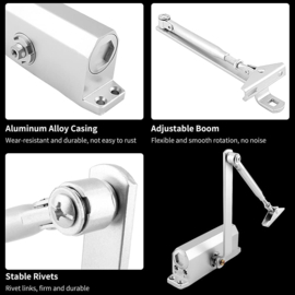 Deur-sluiter max: 45-65kg, voor bijna alle deuren. art. HSY-HC82
