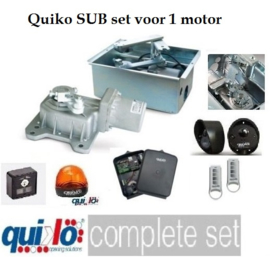 Quiko Sub Professional, ondergrondse poortopener set voor 1 vleugel tot 3 meter en tot 350kg .