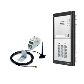 VIDEX Audiokit GSM 4G inbouw met 1 beldrukker en codeklavier Art nr. VPN510-4G