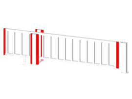 V-lijst 2 meter. Mechanische veiligheidslijst.