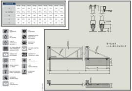 CAIS complete set:  6 meter M onderbalk met wielenset ed.