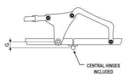 CAIS Twin Drive 6.0 Twin Drive vouw-draaipoort hardwareset dubbele poort tot 2 x 3m per vleugel  (HO)
