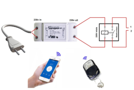 Wifi Module.  uw poort openen met uw gsm zonder sim kaart of abonnement.WIFI DRAADLOZE SWITCH  en relais.Art. 4019, Art. 4119