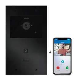 Fasttel  FT600VK-BASIC | Videokit Plug & Play: Buitenpost 1 knop zowel in-als opbouw 216x116mm + 4xApp licentie  (HO)