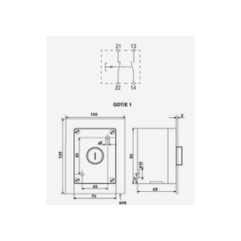 Drukknop opbouw  - 1 functie - metalen behuizing.  Art nr. DRM101