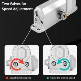 Deur-sluiter max: 45-65kg, voor bijna alle deuren. art. HSY-HC82