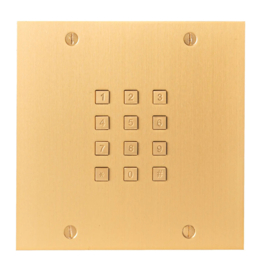 Fasttel FTBG24K | Toegangsklavier brons goud, stand alone (via FT25KINT) en Wiegand 143x143mm  (HO)