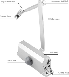 Deur-sluiter max: 45-65kg, voor bijna alle deuren. art. HSY-HC82