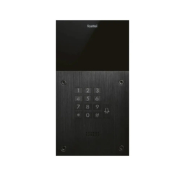 Fasttel FT600K   is een parlofoon met 2 sip accounts, zwart geanodiseerd en beschikt over 1 drukknop, codeklavier. De meegeleverde behuizing laat toe het toestel zowel op-als inbouw te plaatsen. 216x116mm.  (HO)