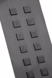 Fasttel FTB23K | Toegangsklavier Zwart mat stand alone 2 relais +Wiegand opbouw 51x136x25mm  (HO)