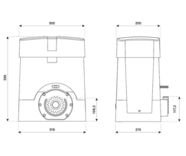 Schuifpoortmotor BULL1224.S TURBO 24V 9590976