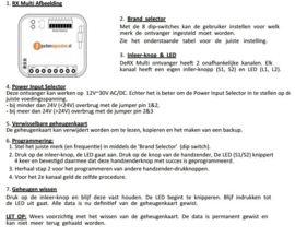 Kijzer RX-Multi ontvanger, Voor bijna elk merk poortopeners. Wanneer een vervangende handzender niet mogelijk is.  of de ontvanger van uw poortopener defect is.Art. 4013