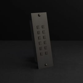 Fasttel FTBM23KF | Toegangsklavier Brons mat stand alone 2 relais+wiegand inbouw 55x166x25mm  (HO)