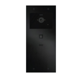 Fasttel FT600VC-L is een videofoon met 2 sip accounts, zwart geanodiseerd en beschikt over 1 drukknop en kleuren camera. 349x154mm. (HO)