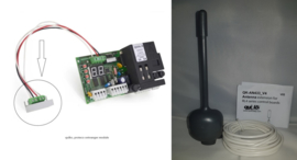 Proteco Ontvanger-module P-ONTM met antenne en 2 zenders ( voorzien van 433mhz code.). Uw poort reageert plots niet meer op al uw zenders, dan is meestal deze print defect.Art. 4006, Art 4011, 2x Art. 3003