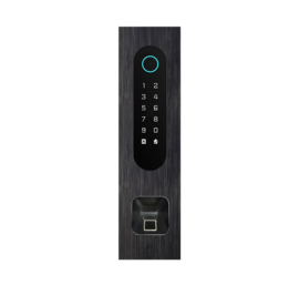 Fasttel FTB26KF-QR-EKEY | Codeklavier/Badgelezer/Bluetooth/NFC/QR lezer: 1 relais, Wiegand en Cloud. Zwart alu inbouw met Ekey lezer uitsparing 77x257x30 mm  (HO)