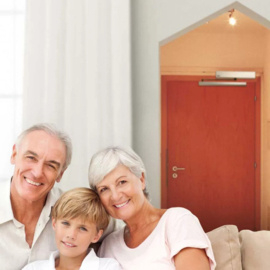 Ditec SPRINTV Draaideurautomaat Kap in geborsteld aluminium, max. Deurgewicht 110kg 230v (HO)