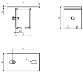 CAIS DH 33 (voluit de DH 33 Ceiling Support Bracket) is een verstelbare plafondbevestigingsbeugel