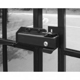 elektrisch poortslot  24v dc  Kijzer ESGL20 gegalvaniseerd en zwart gelakt en vorstvast. op elke poort toepasbaar. Kan ook als grond-slot gebruikt worden,  met aansluitkabel.Art.0873