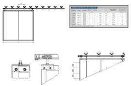 CAIS Hangar 6.6 Hangar schuifdeurbeslag, 12m looprail (HO)