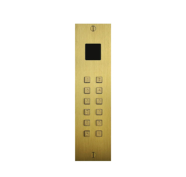 Fasttel FTBG23KF-PROXI | Access keypad bronze goud stand alone 2 relays + wiegand+ Proxi flush-mounted 55x211x25mm  (HO)