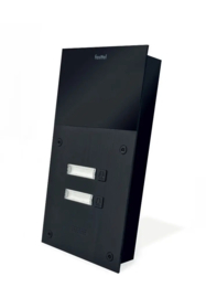 Fasttel FT600-2   parlofoon met 2 sip accounts, zwart geanodiseerd en beschikt over 2 drukknoppen. (HO)