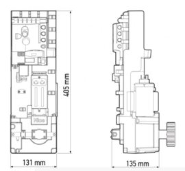 NICE inbouw schuifpoort motor. k-NKSL400 24 V  tot 400kg en 6 meter. K-Maur.