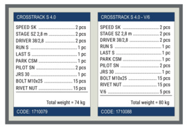 CAIS CROSSTRACK S 4.0 Complete set vrijdragende schuifpoortbeslag tot 4m doorgang. Verzinkt, alle componenten in een verpakking (HO)