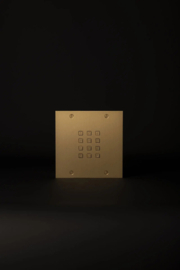 Fasttel FTBG24K | Toegangsklavier brons goud, stand alone (via FT25KINT) en Wiegand 143x143mm  (HO)