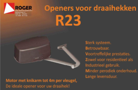 Roger kit R23/372 knikarm-opener, 230volt, tot 400 kg. poortgewicht, korte arm