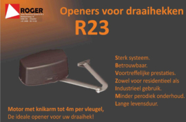 Roger kit R23/373 knikarm-opener, 230volt, tot 400 kg. poortgewicht, met lange arm