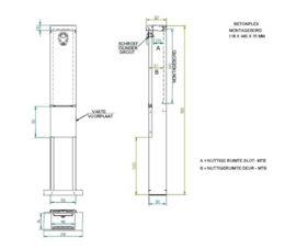 Straatkast RVS incl. sokkel - mini 400150