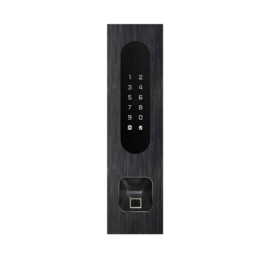 Fasttel FTB26KF-EKEY | Codeklavier/Badgelezer/Bluetooth/NFC: 1 relais, Wiegand en Cloud. Zwart alu inbouw met Ekey lezer uitsparing 77x257x30 mm (HO)