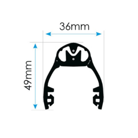 Bircher EP45x49A1 Contactprofiel, 45 x 49mm, rol 25m, prijs per m. (HO)
