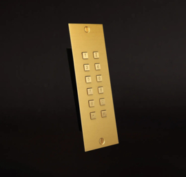 Fasttel FTBG23KF | Toegangsklavier brons goud stand alone 2 relais+wiegand inbouw 55x166x25mm  (HO)