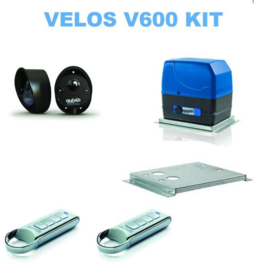 Quiko Velos FX Superfast. schuifpoort motor. tot 600kg. Inclusief knipperlamp, Sleutelcontact en set IR Sensoren.Art. 0502