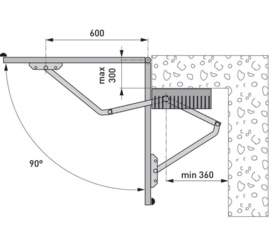 Ditec Arc 1BH , kit knikarm motoren. 2x24V, tot 5 meter vleugellengte. Voor intensief gebruik. Kit draaihekaandrijving knikarm opbouw tot 5m vleugel basis (HO)