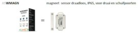 HSWMAGN magneet sensor draadloos, IP65, voor draai en schuifpoorten
