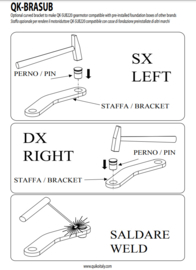 Quiko universele arm, QK-BRASUB  arm voor diverse ondergrondse openers van andere merken. oa voor came frog. Art.0732