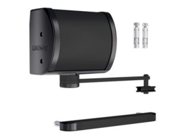 PANTHER-9005 - All-round hydraulische poortsluiter voor montage op muur en paal, RAL9005. Art nr. MIC954 9005