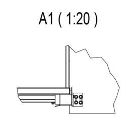 CAIS CONNECT60/1.3 Complete set vrijdragende schuifpoort 4.0 x 1.3 Incl. poortframe, excl. poortbekleding (HO)