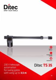 Ditec TS 35, opbouwset met stuurkast, beugels, 2 zenders en IR sensoren. DOITTS35LS (HO)