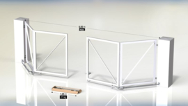 CAIS Twin Drive 6.0 Twin Drive vouw-draaipoort hardwareset dubbele poort tot 2 x 3m per vleugel  (HO)