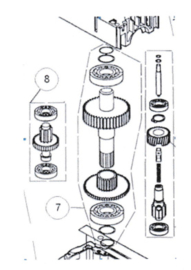 DITEC ARC.   Nr. 8 is artikel 6BOXAS ‘secondary shaft group ARC’