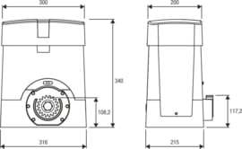 Schuifpoortmotor BULL20M.S 230V 9592339