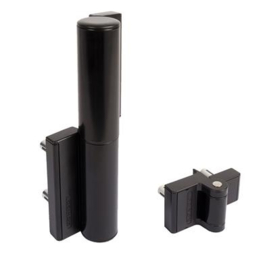 TIGER-9005 - Hydraulische poortsluiter en 180° Puma-scharnier voor poorten tot 75 kg, RAL9005. Art nr. MIC950 9005